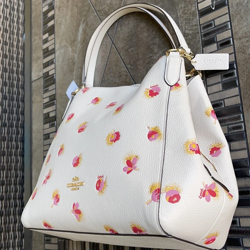 Coach Hallie Shoulder Bag With Pop Floral Print - Picture 3 of 16